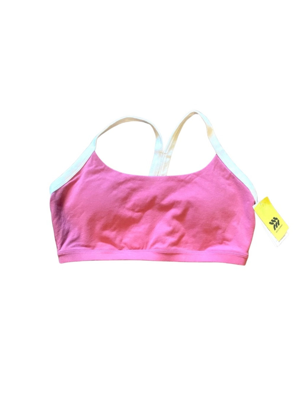 All In Motion Pink and White Sports Bra